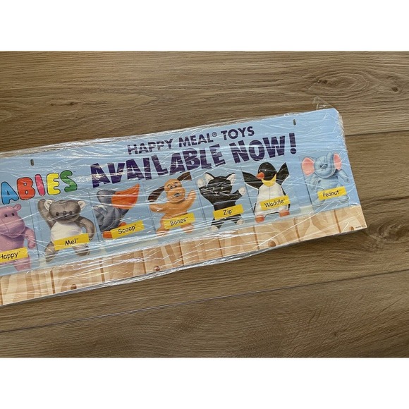 1998 McDonalds Store Display TY Teenie Beanie Babies In Stock Signage RARE - Picture 4 of 5